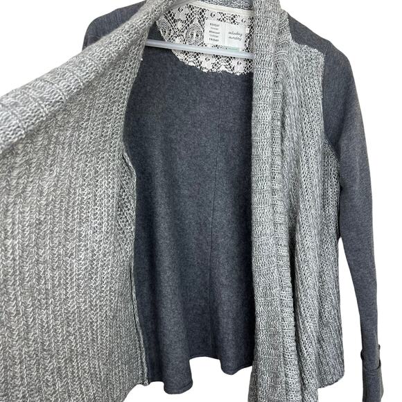 Anthropologie Saturday Sunday Open Cardigan Sweater Size Small in Gray - Picture 5 of 12